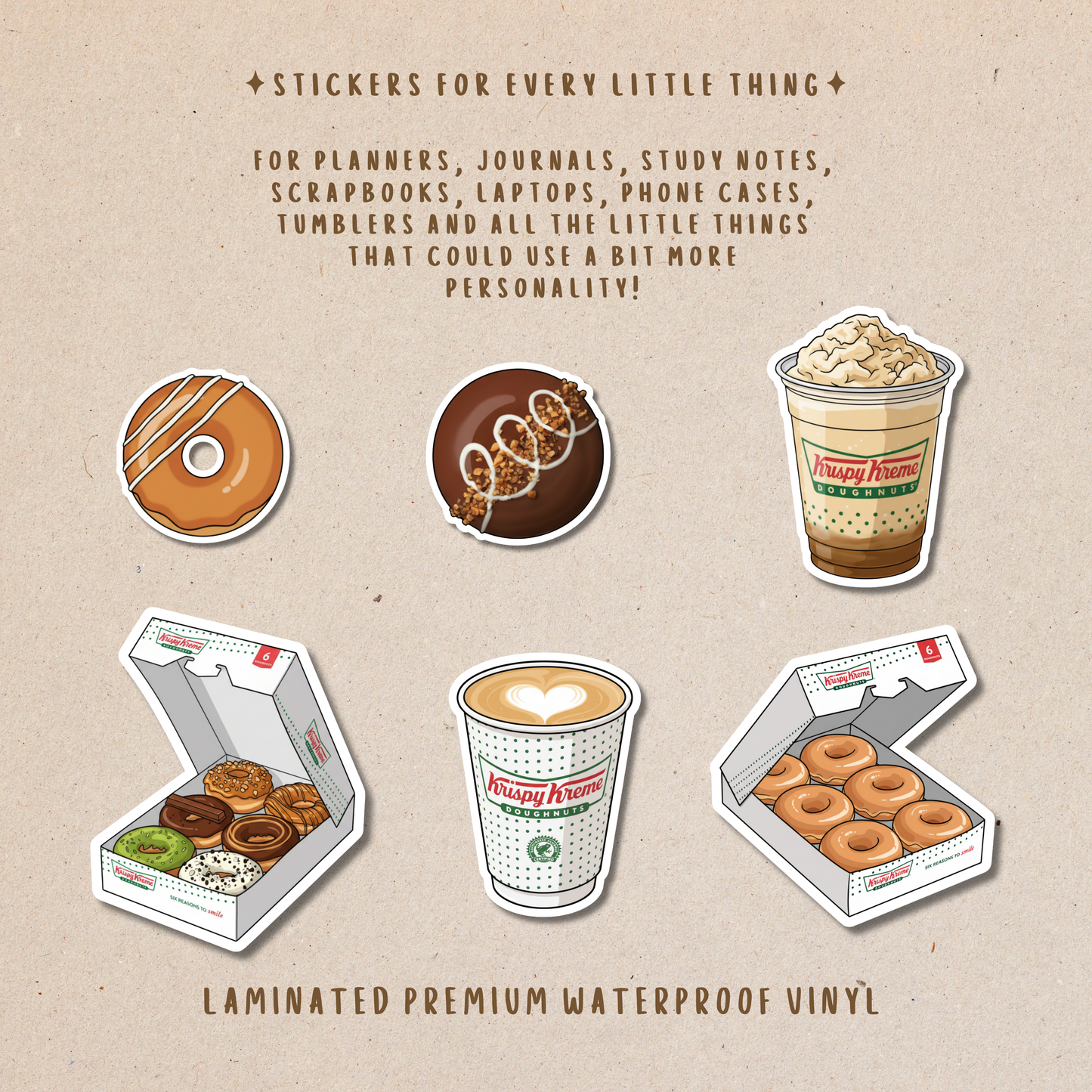 Fast Food Die-Cut Stickers – Foodie Favorites Collection