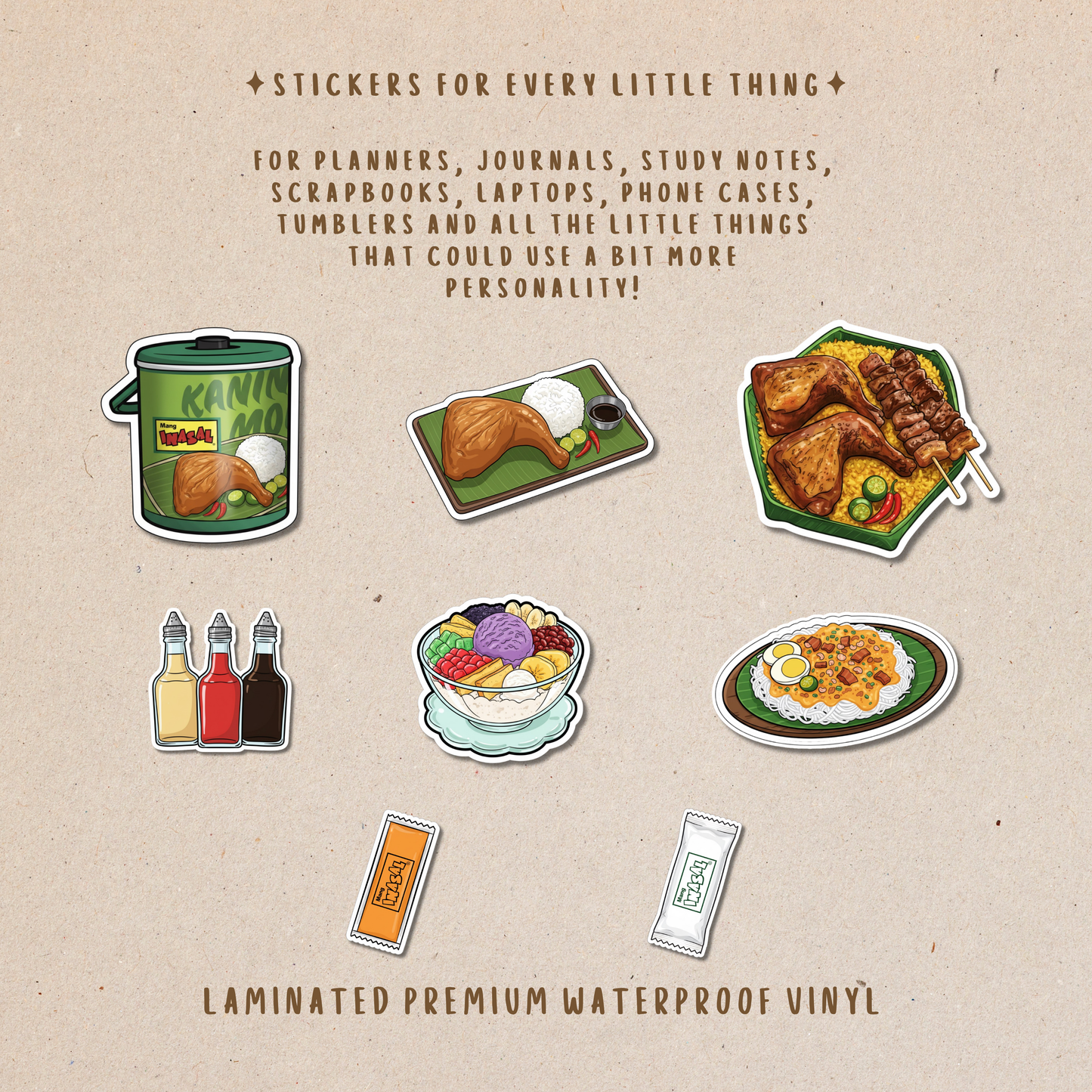 Fast Food Die-Cut Stickers – Foodie Favorites Collection