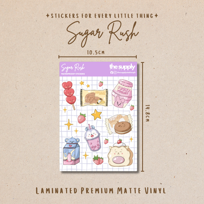 Sugar Rush Sticker Sheet - BT21 Desserts