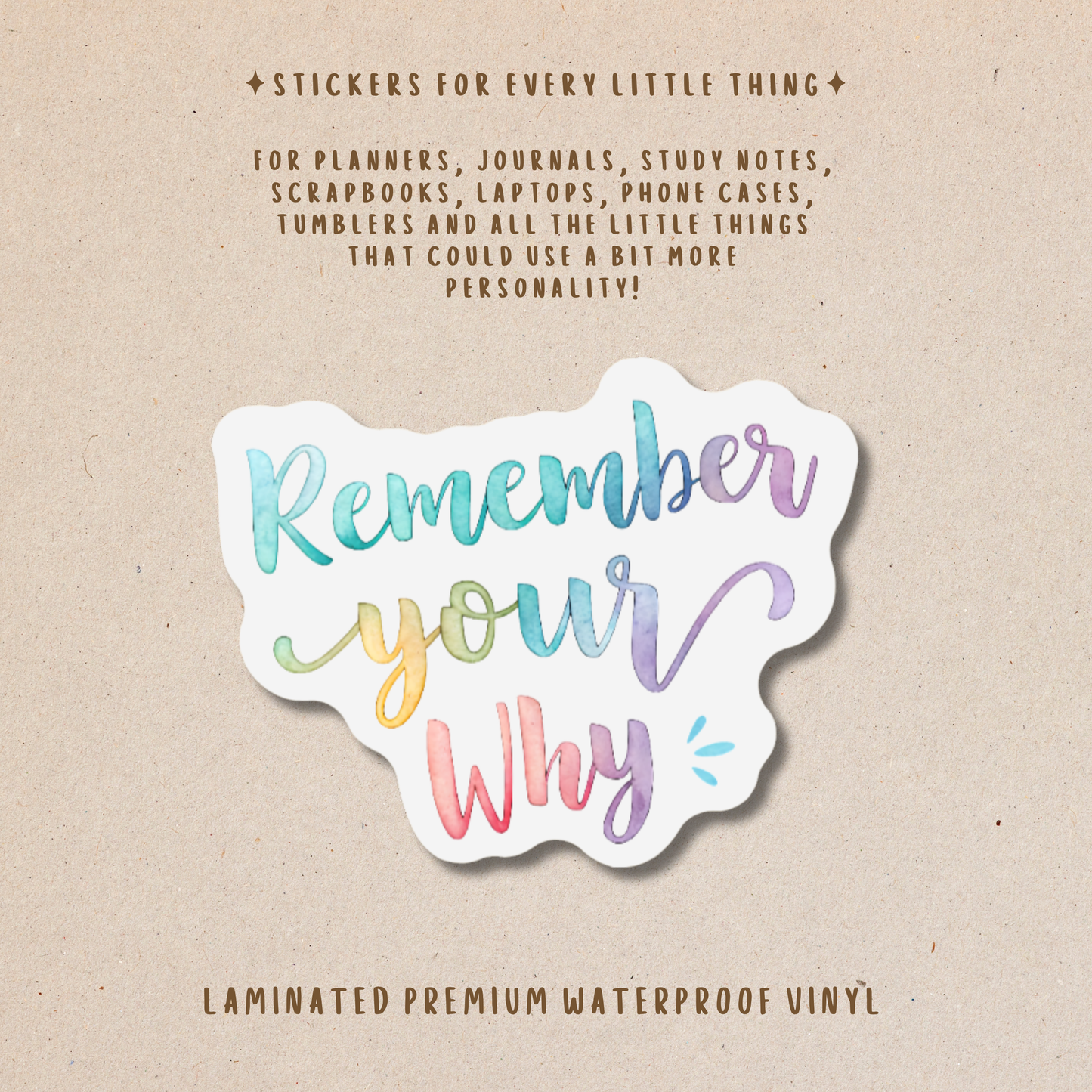 Motivational Die-Cut Stickers – Encouraging & Positive Stickers