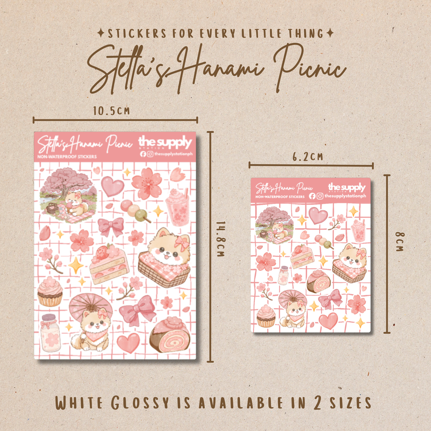 Stella’s Hanami Picnic – Cherry Blossom Sticker Sheet