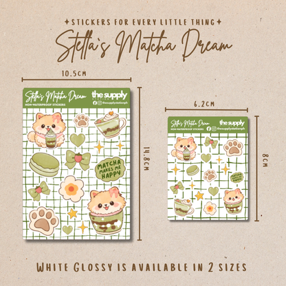 Stella's Matcha Dream Sticker Sheet - Journals