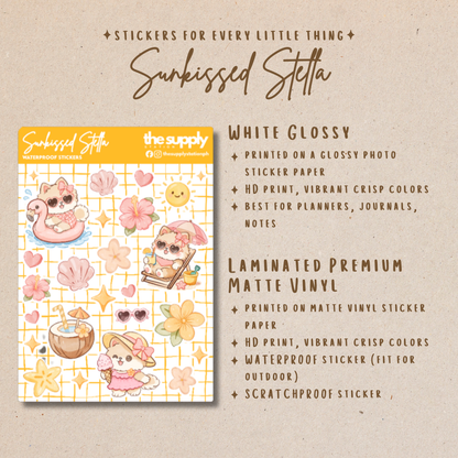 Sunkissed Stella Sticker Sheet | Journal Stickers