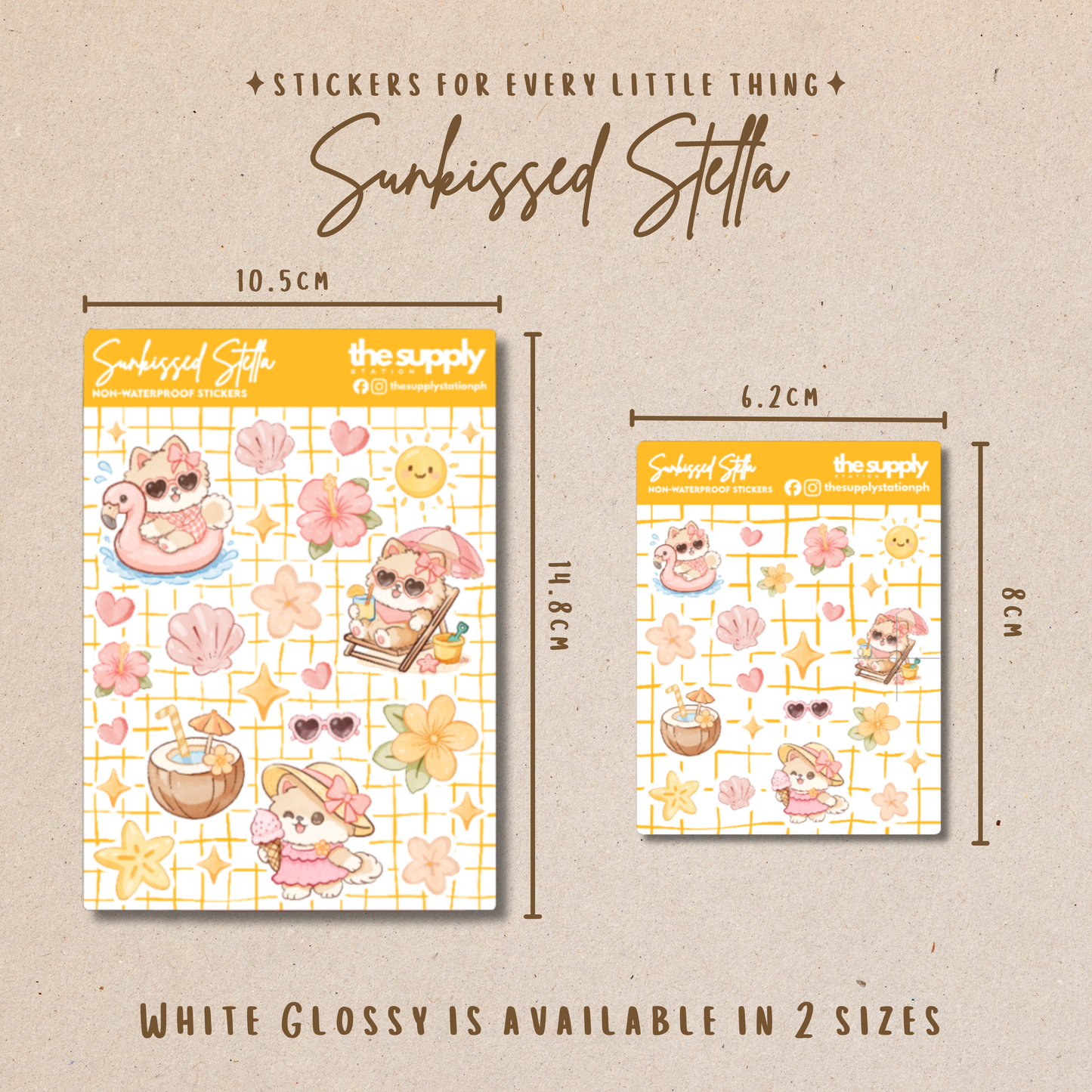 Sunkissed Stella Sticker Sheet | Journal Stickers