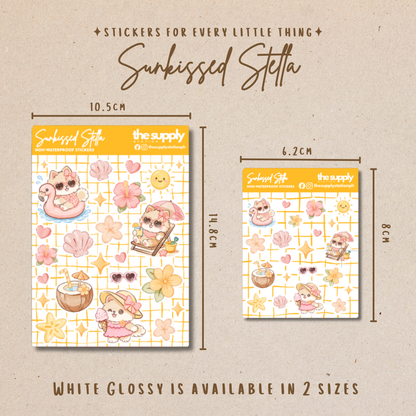 Sunkissed Stella Sticker Sheet | Journal Stickers