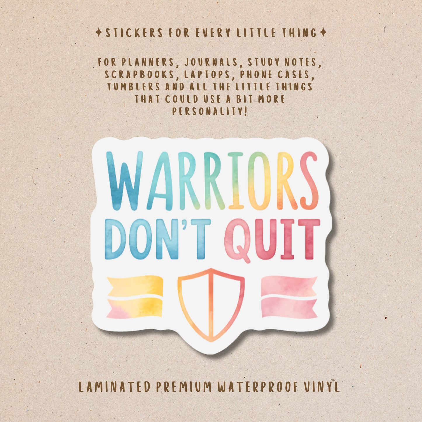 Motivational Die-Cut Stickers – Encouraging & Positive Stickers