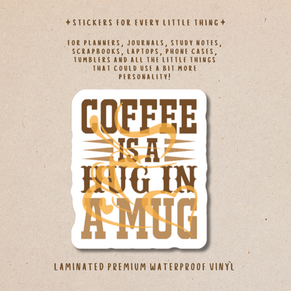 Coffee-Themed Die-Cut Stickers – For Coffee Lovers