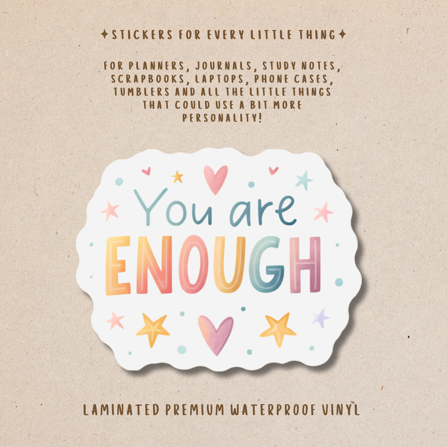 Motivational Die-Cut Stickers – Encouraging & Positive Stickers