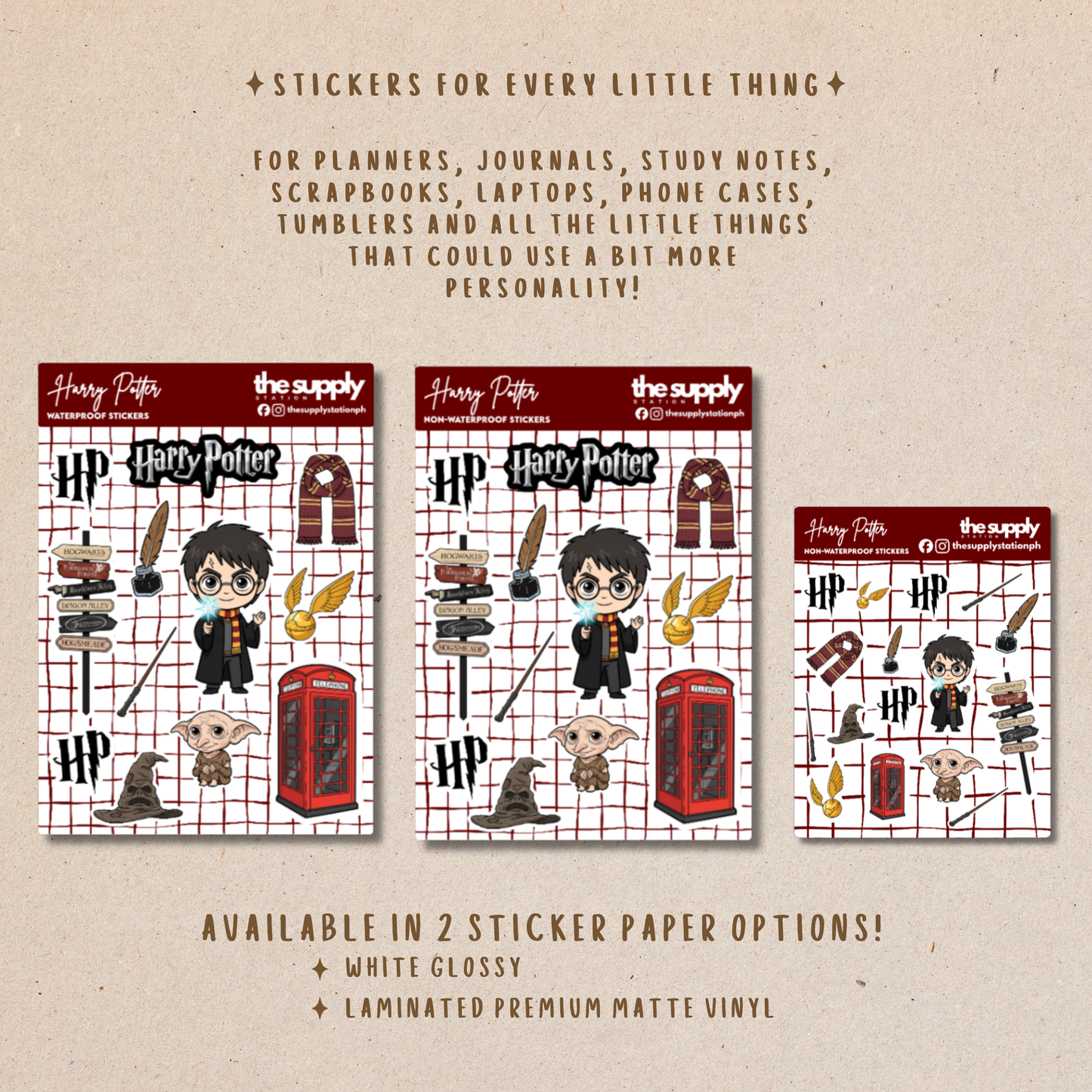 Harry Potter Sticker Sheet | Hogwarts Wizarding World Stickers
