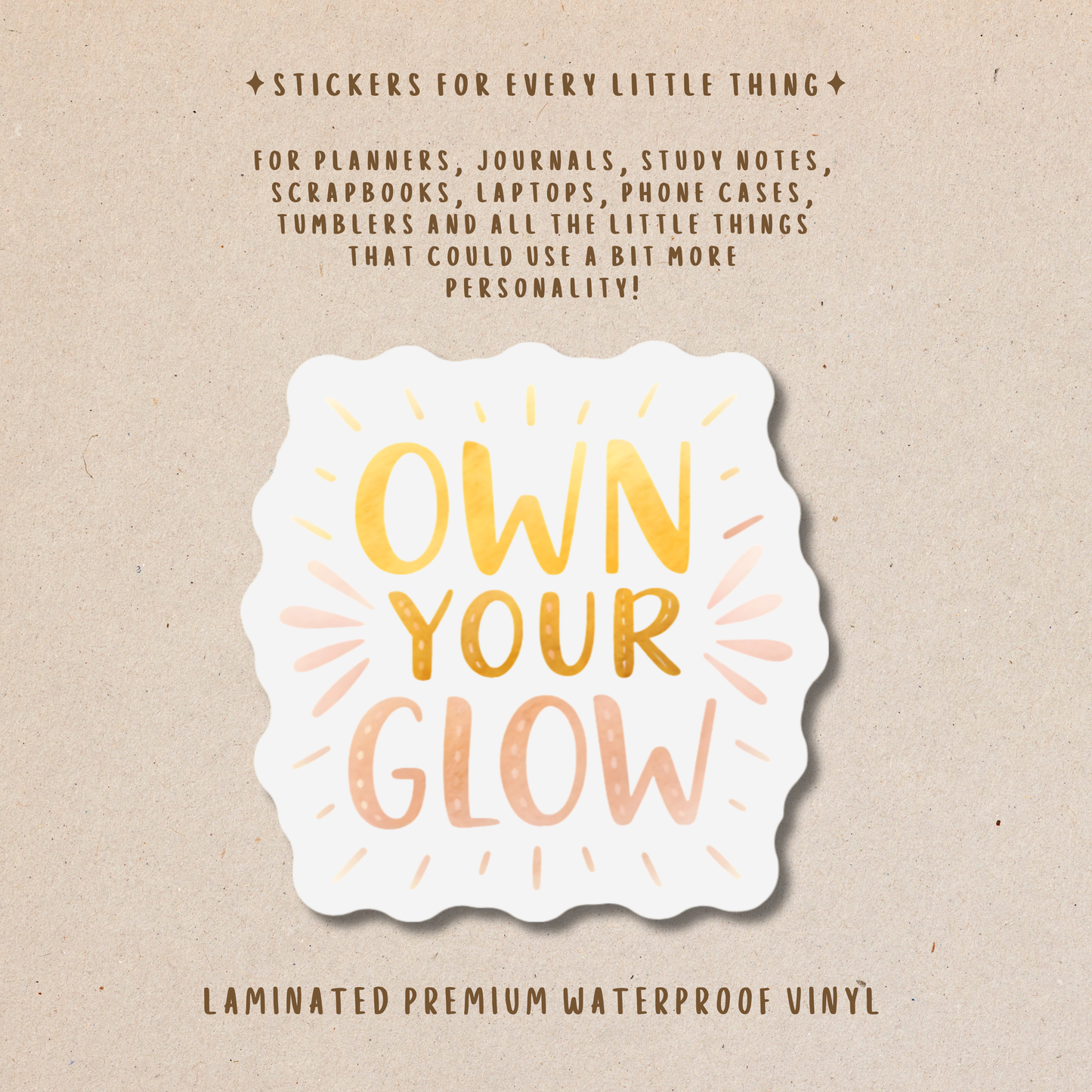 Motivational Die-Cut Stickers – Encouraging & Positive Stickers