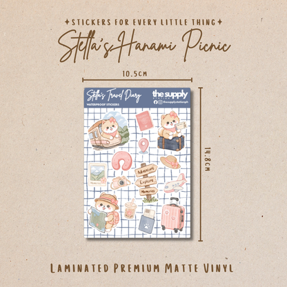 Stella’s Travel Diary – Travel Adventure Sticker Sheet
