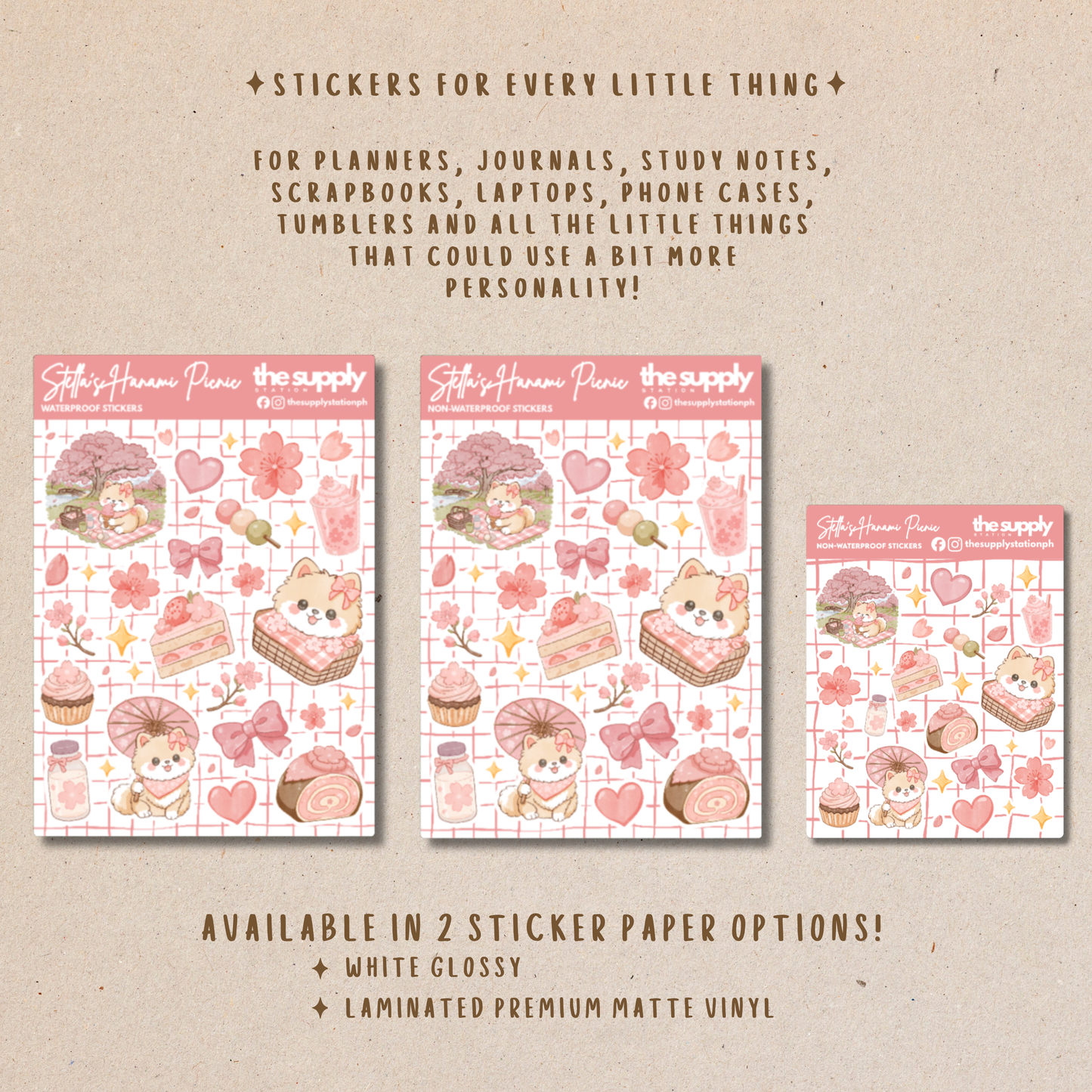 Stella’s Hanami Picnic – Cherry Blossom Sticker Sheet