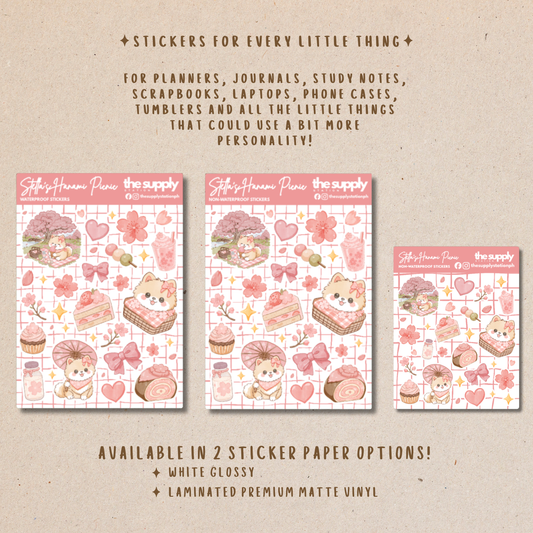 Stella’s Hanami Picnic – Cherry Blossom Sticker Sheet