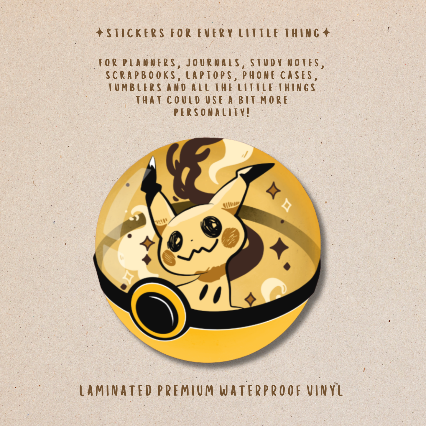 Pokémon Die-Cut Stickers – Cute Pokémon Collection