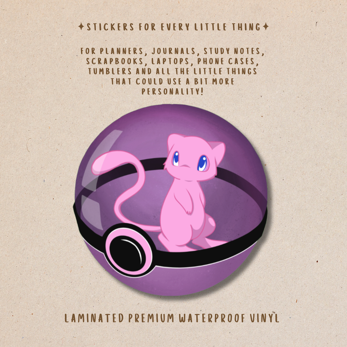 Pokémon Die-Cut Stickers – Cute Pokémon Collection