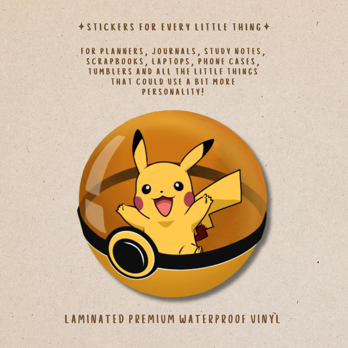 Pokémon Die-Cut Stickers – Cute Pokémon Collection