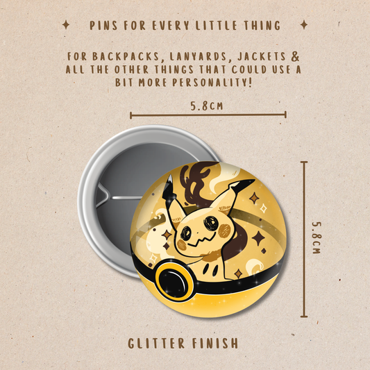 Pokémon Button Pin – Backpack, Jacket & Lanyard Accessory
