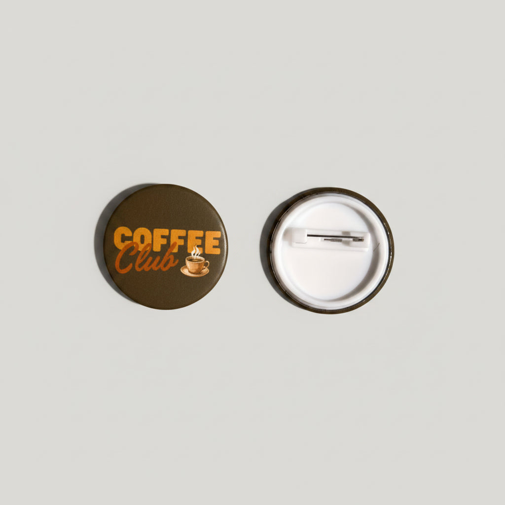Coffee Button Pins