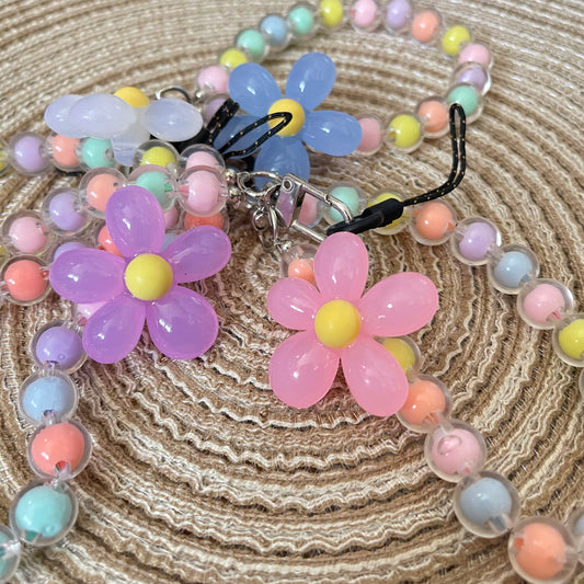 Kawaii Rainbow Beads Phone Charm Strap