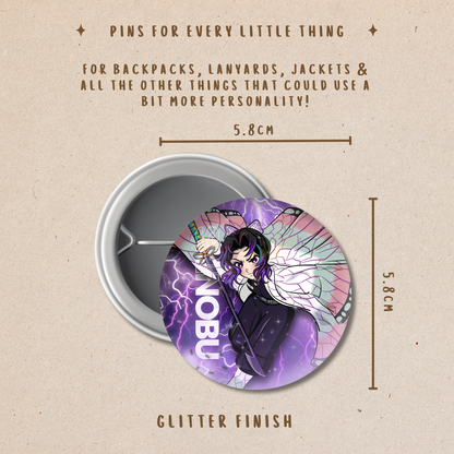 Demon Slayer Button Pins – Kimetsu no Yaiba Anime Character Badge