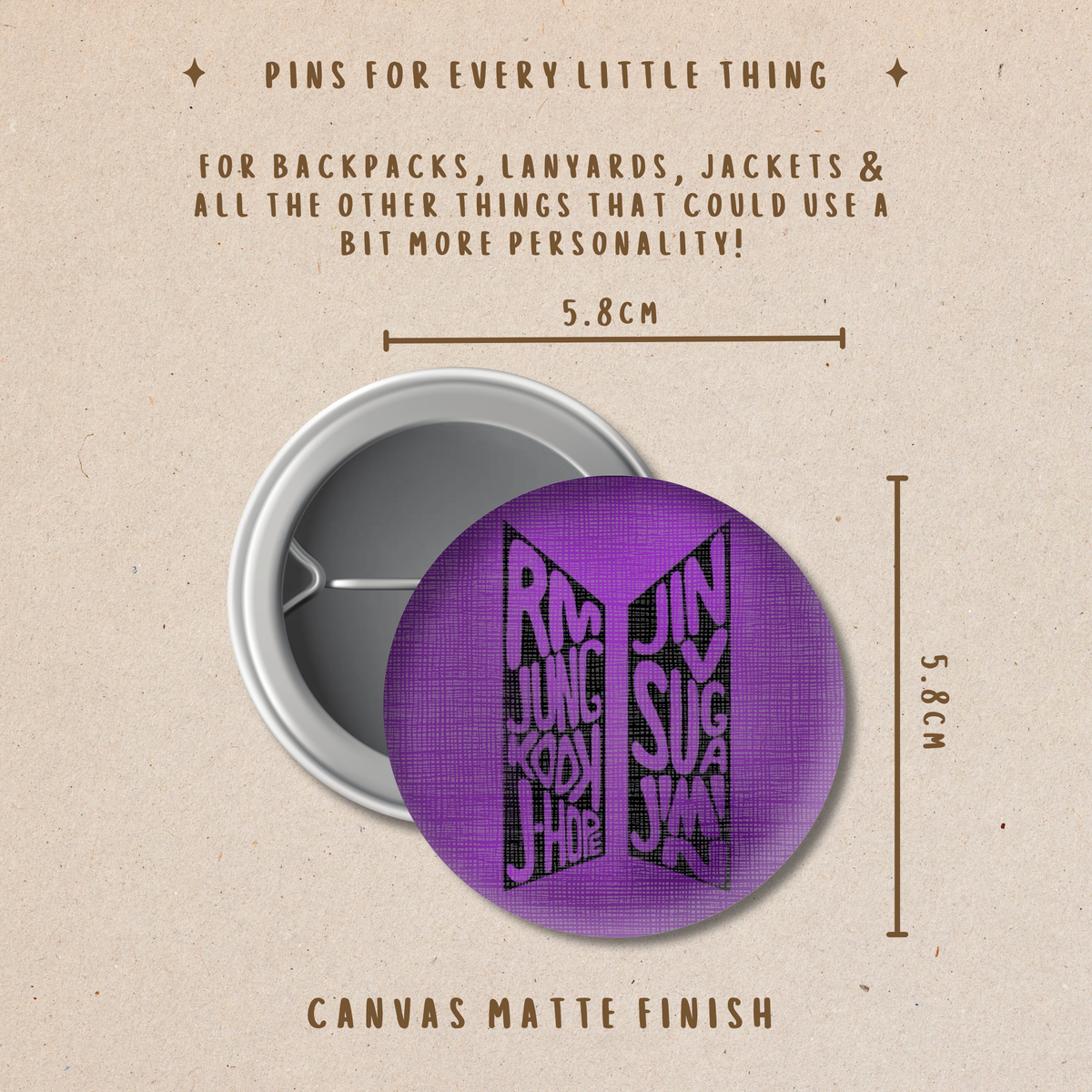 BTS Badge Pin | BTS Collectible Pins