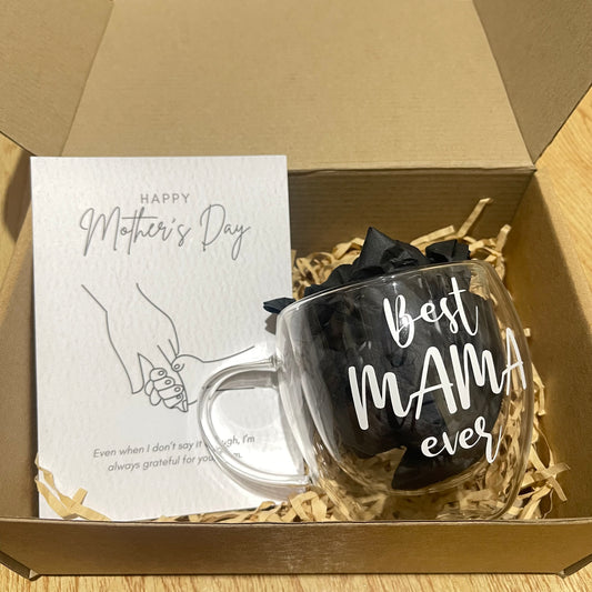 Clear Comfort – Double Wall Clear Mug Gift Set