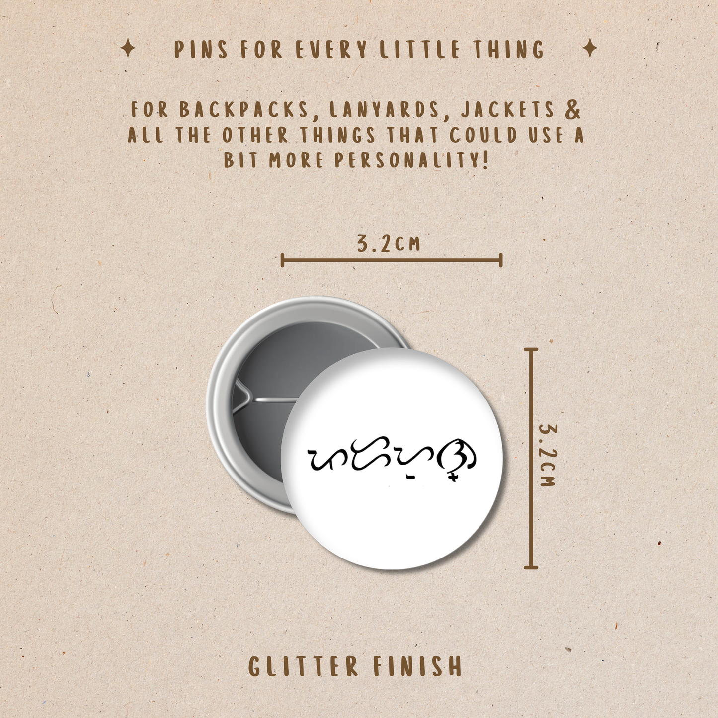 Glitter Button Pin – Sparkly, Fun, and Full of Personality