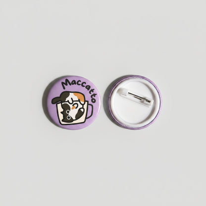 Coffee Cat Button Pins