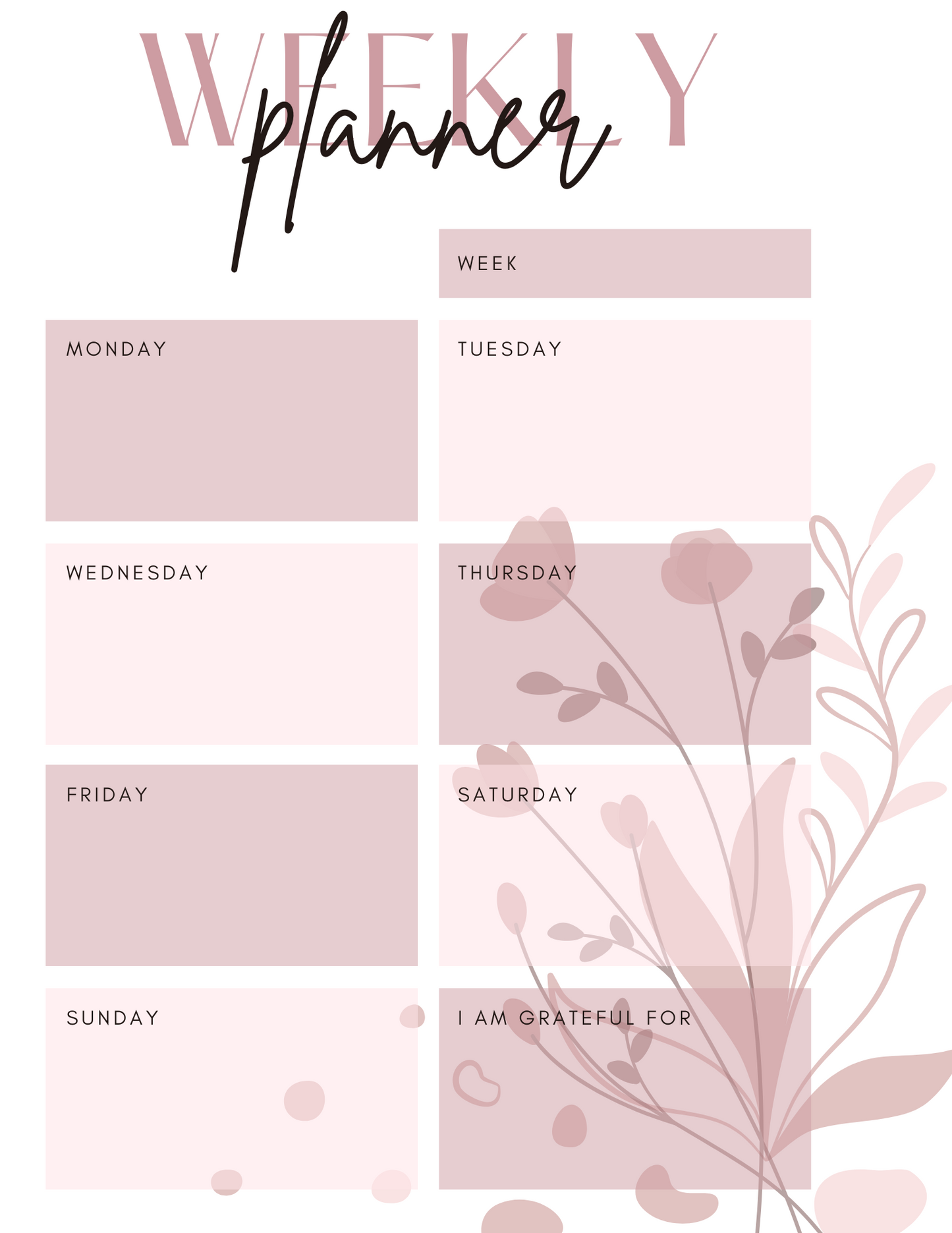 Weekly Planner Sabby (Printable)