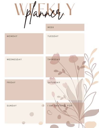 Weekly Planner April (Printable - Not a physical product)