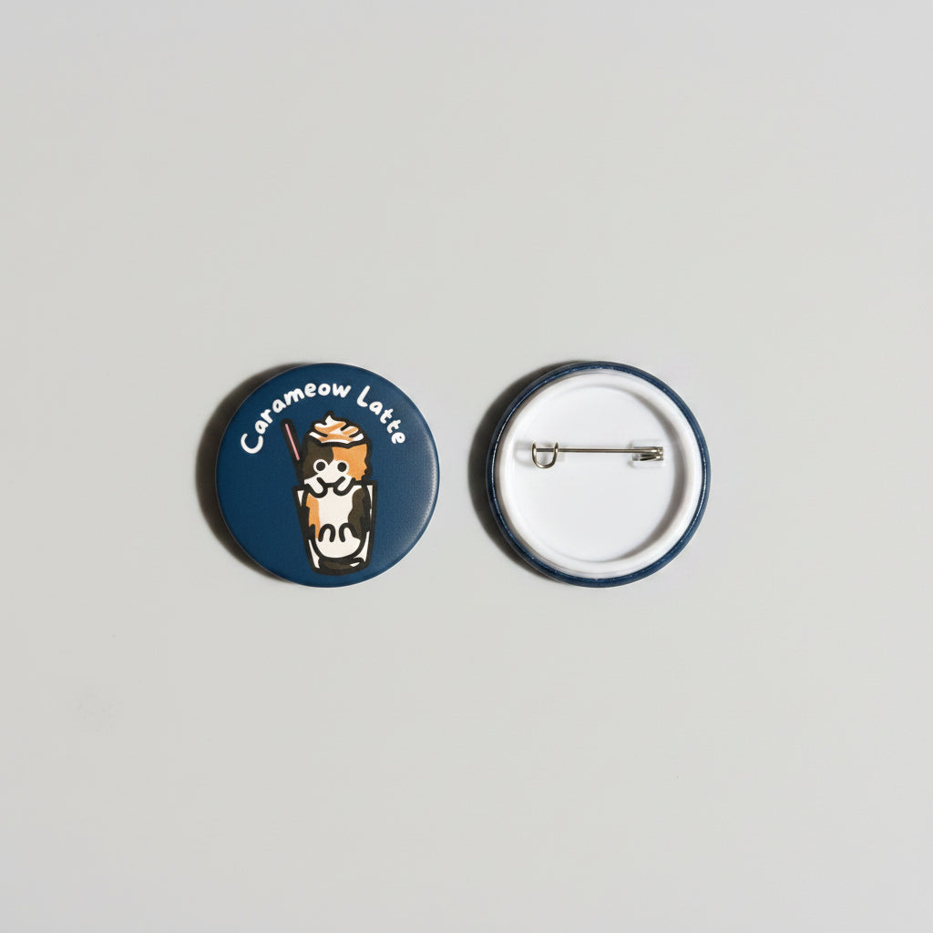 Coffee Cat Button Pins