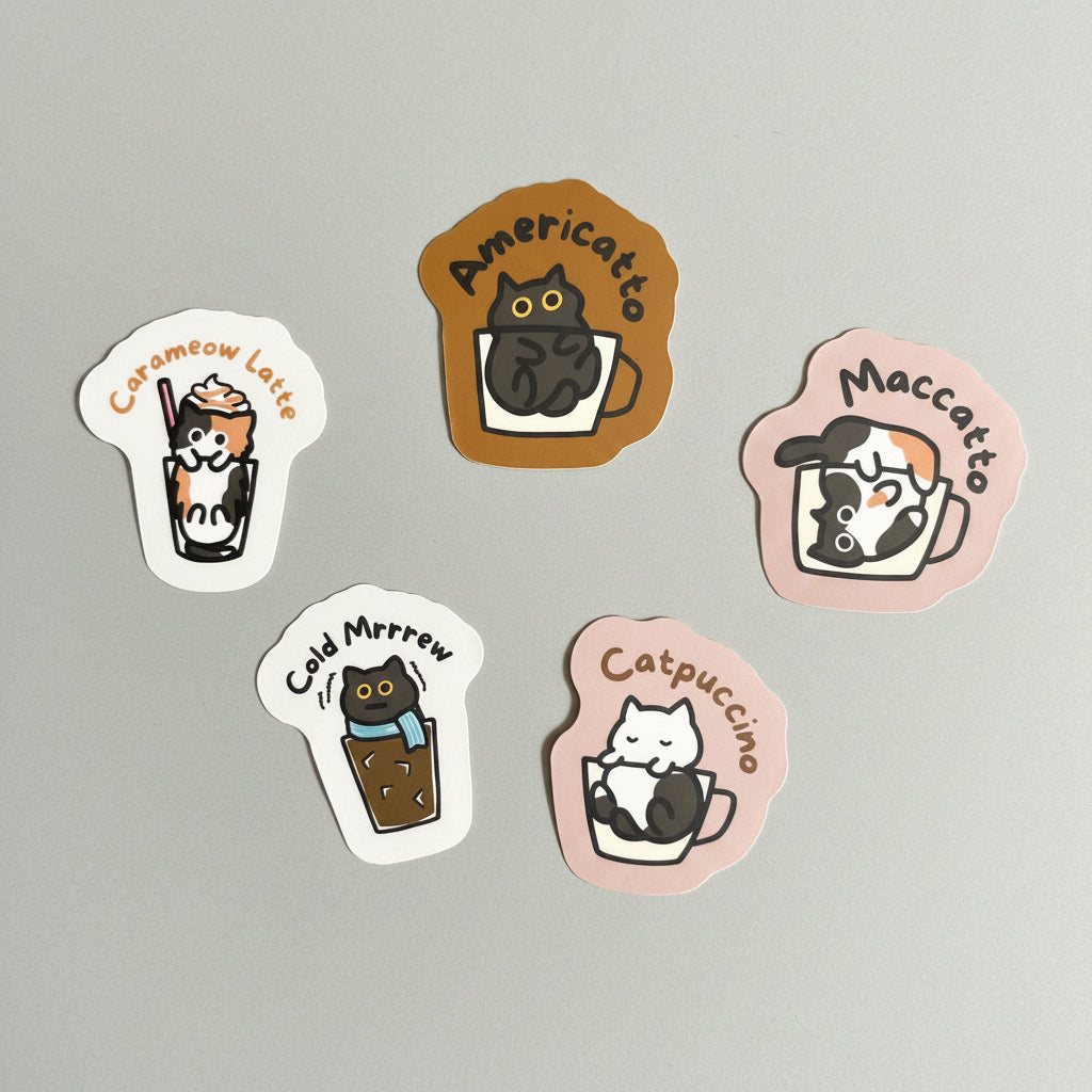 Coffee Cat Stickers