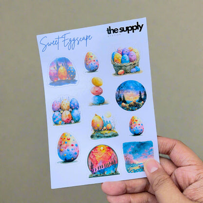 Sweet Eggscape Sticker Sheet