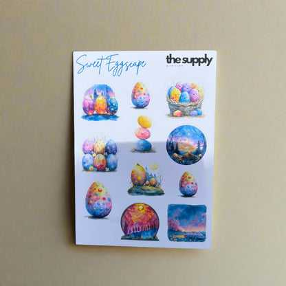 Sweet Eggscape Sticker Sheet