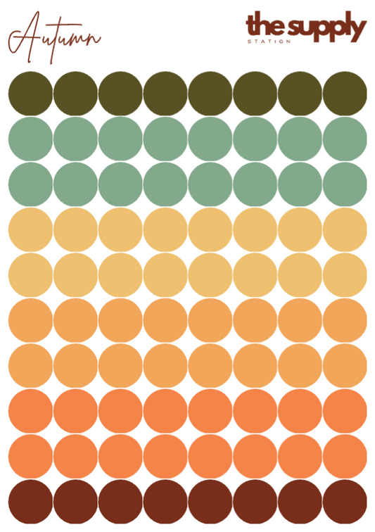 Autumn Round Sticker Sheets