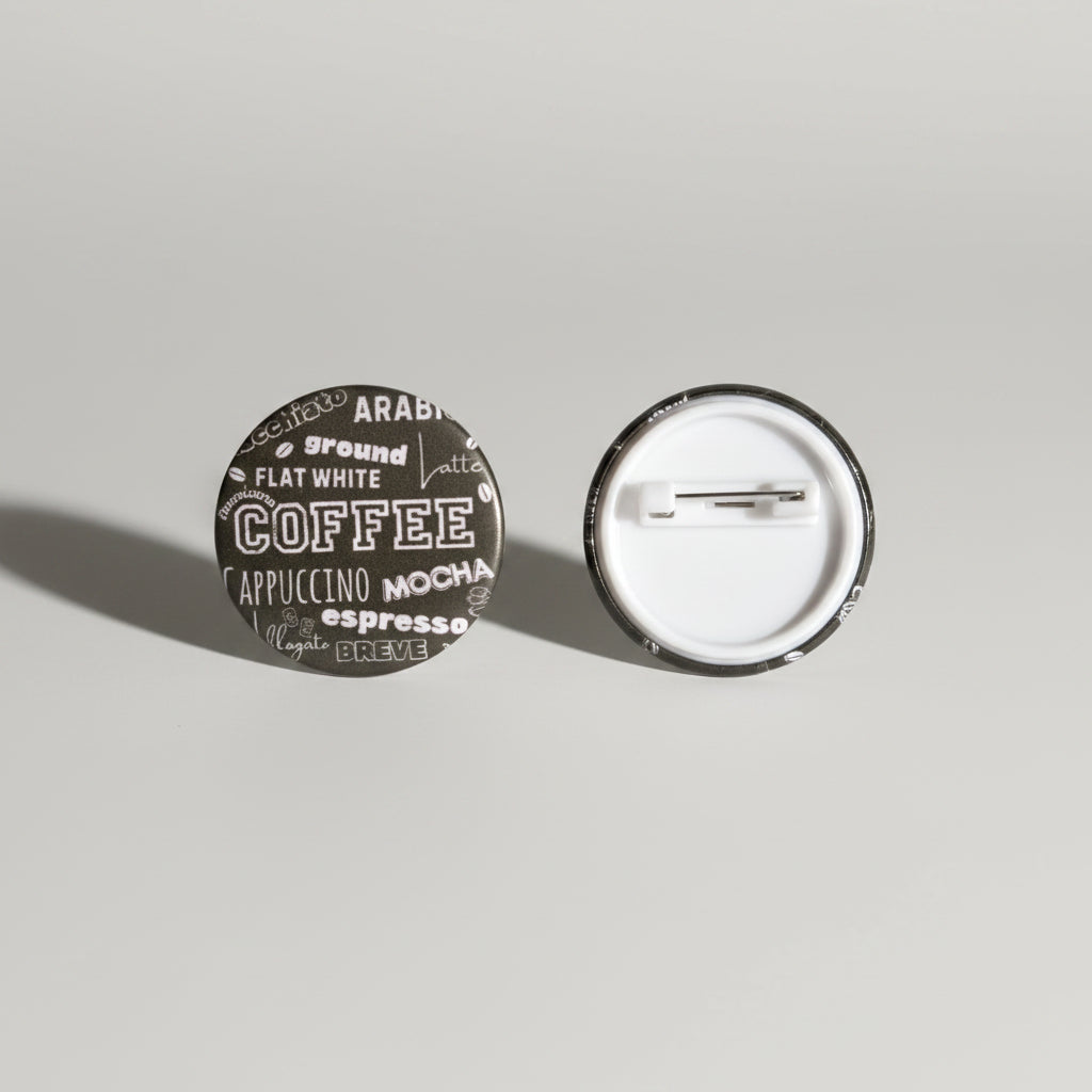 Coffee Button Pins