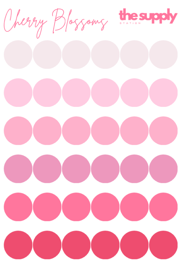 Cherry Blossom Round Sticker Sheets