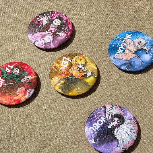 Demon Slayer Button Pin
