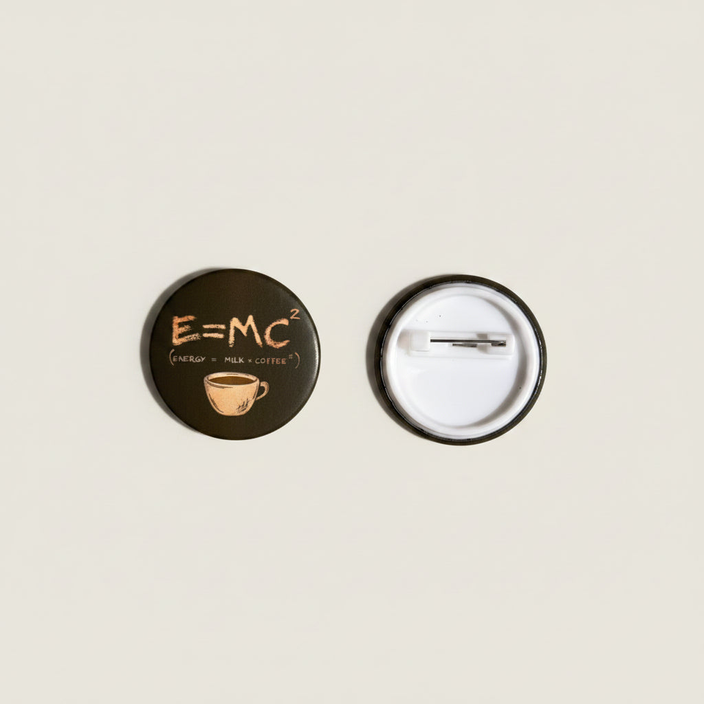 Coffee Button Pins