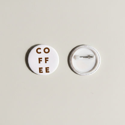 Coffee Button Pins