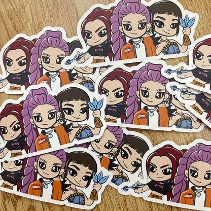 KPop Demon Hunters Waterproof Stickers