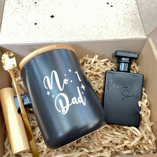 Personalized Mug + Signature Men’s Perfume | Custom Gift for Dad | Father's Day Gift Set
