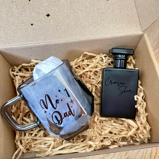 Personalized Mug + Signature Men’s Perfume | Custom Gift for Dad | Father's Day Gift Set