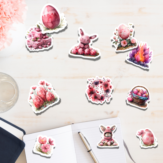 Pink Hatch Sticker Sheet
