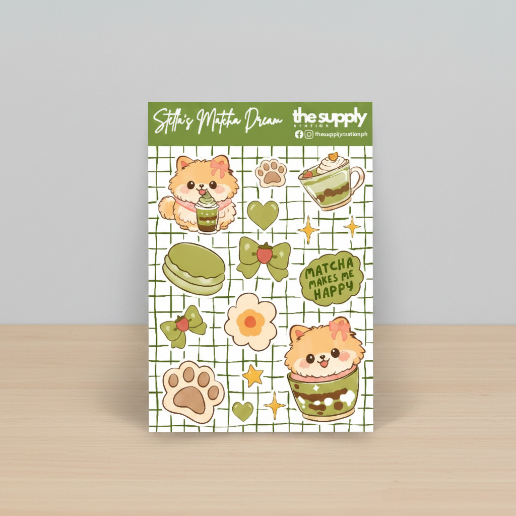 Stella's Matcha Dream Sticker Sheet - Journals