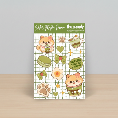 Stella's Matcha Dream Sticker Sheet - Journals