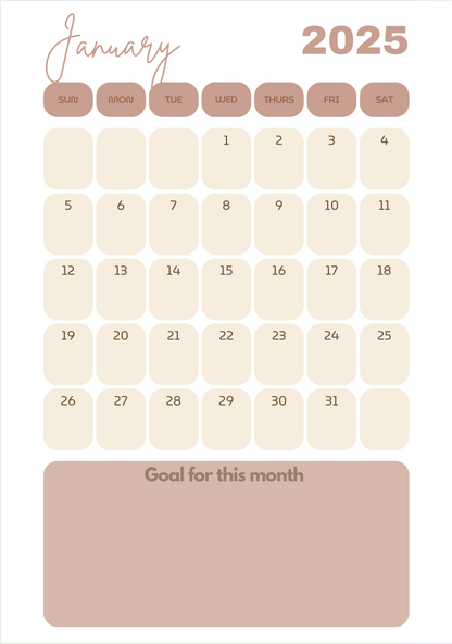 Monthly Planner Stacy (Printable - Not a physical product)