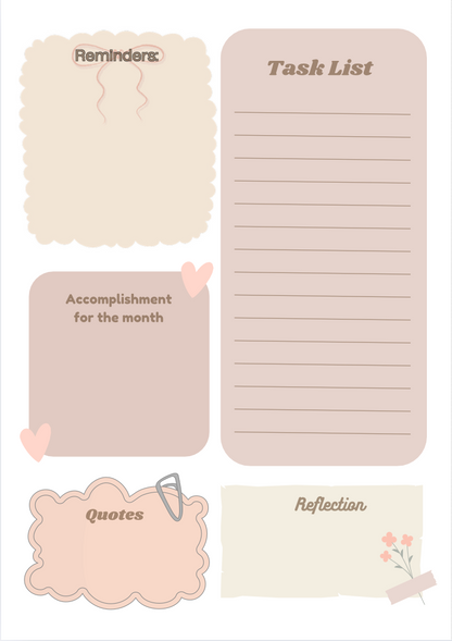 Monthly Planner Stacy (Printable - Not a physical product)
