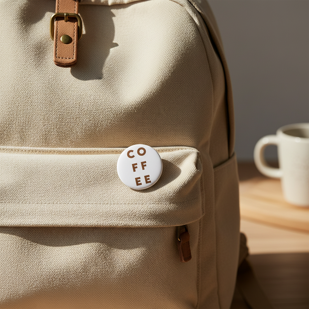 Coffee Button Pins