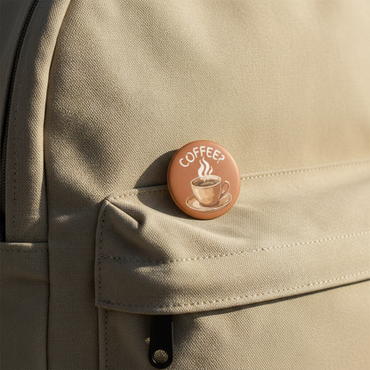 Coffee Button Pins
